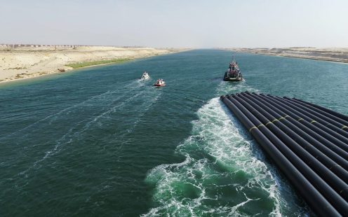 World's longest freight transport through the Suez Canal