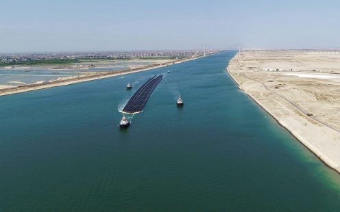 World's longest freight transport through the Suez Canal