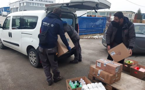 Delivering donations to earthquake afffected areas in Croatia